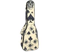 Custodia per ukulele da concerto da 58 cm, con schede, motivo vintage, borsa imbottita con scomparti e spallacci, Multicolore 09, 25.9x9x3.1in/66x23x8cm, Organizer per borse