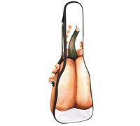 Custodia per ukulele da concerto da 58 cm, motivo floreale con zucche, fiori e bacche, borsa imbottita con scomparti e spallacci, Multicolore 06, 25.9x9x3.1in/66x23x8cm, Organizer per borse