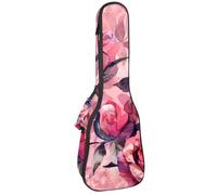 Custodia per ukulele da concerto, design retrò Wild West, morbida e spessa, imbottita, imbottitura in spugna spessa 10 mm, Multicolore 02, 25.9x9x3.1in/66x23x8cm, Organizer per borse