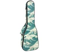 Custodia per ukulele da concerto, design retrò Wild West, morbida e spessa, imbottita, imbottitura in spugna spessa 10 mm, Multicolore 07, 25.9x9x3.1in/66x23x8cm, Organizer per borse