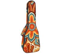 Custodia per ukulele da concerto, design retrò Wild West, morbida e spessa, imbottita, imbottitura in spugna spessa 10 mm, Multicolore 01, 25.9x9x3.1in/66x23x8cm, Organizer per borse