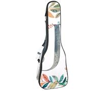 Custodia per ukulele da concerto lettera J con corona carino modello morbido e spesso imbottito zaino per ukulele 10 mm di spessore imbottitura in spugna, Multicolore 01, 25.9x9x3.1in/66x23x8cm