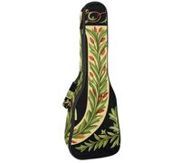 Custodia per ukulele da concerto lettera J con corona carino modello morbido e spesso imbottito zaino per ukulele 10 mm di spessore imbottitura in spugna, Multicolore 02, 25.9x9x3.1in/66x23x8cm