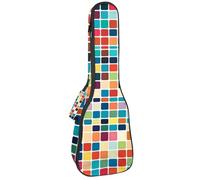 Custodia per ukulele da concerto, puzzle colorato, morbida, spessa, imbottita, con imbottitura in spugna spessa 10 mm, Multicolore 10., 25.9x9x3.1in/66x23x8cm, Organizer per borse