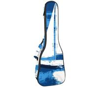 Custodia per ukulele da concerto, quadrifoglio, fiori, viole del pensiero, foglie e farfalle, morbida e spessa, imbottitura in spugna spessa 10 mm, Multicolore 09, 25.9x9x3.1in/66x23x8cm, Organizer