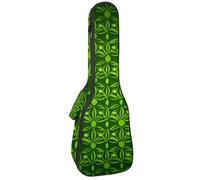 Custodia per ukulele da concerto, quadrifoglio, fiori, viole del pensiero, foglie e farfalle, morbida e spessa, imbottitura in spugna spessa 10 mm, Multicolore 06, 25.9x9x3.1in/66x23x8cm, Organizer