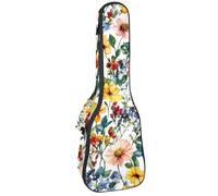 Custodia per ukulele da concerto vintage con auto da corsa con bandiera a scacchi morbida e spessa imbottitura in spugna spessa 10 mm, Multicolore 05, 25.9x9x3.1in/66x23x8cm, Organizer per borse