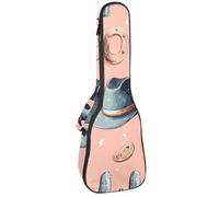 Custodia per ukulele da concerto Wild West Cowboy cappello cactus morbido spesso imbottito ukulele zaino 10 mm di spessore imbottitura in spugna, Multicolore 01, 25.9x9x3.1in/66x23x8cm, Organizer per