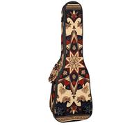 Custodia per ukulele da concerto Wild West Cowboy cappello cactus morbido spesso imbottito ukulele zaino 10 mm di spessore imbottitura in spugna, Multicolore 03, 25.9x9x3.1in/66x23x8cm, Organizer per