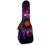 Custodia per ukulele in vinile con scritta in inglese "In the Fire Viola" per concerto tenore soprano, spessore 10 mm, con cinghie regolabili imbottite morbide