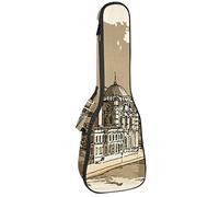 Custodia per ukulele Istanbul Turchia Ukulele per Soprano Tenore Concert 23 Pollici 10 MM Spessa Morbida Imbottita Cinghie Regolabile Gig Bag