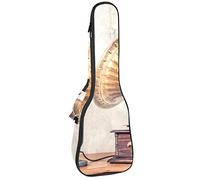 Custodia per ukulele soprano modello vecchio fonografo per ukulele tenore per adulti con cinghie regolabili, borsa imbottita per ukulele impermeabile