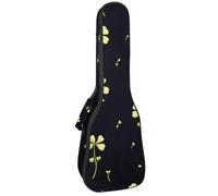 Custodia per ukulele St Patrick Day Green Shamrocks and Horseshoes, borsa imbottita per ukulele da concerto da 58 cm, impermeabile e durevole, Multicolore 05, 25.9x9x3.1in/66x23x8cm, Organizer per