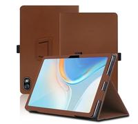 Custodia per Ulefone Tab W10 10.1 Pollici, Cover Tablet Ulefone Tab W10, Copertura Protettiva Pieghevole con Supporto per Matita e Cinturino da Polso, Protezione Completa. (Marrone)