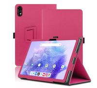 Custodia per UMIDIGI Active T1, 11 inch, Cover Tablet UMIDIGI Active T1, Copertura Protettiva Pieghevole con Supporto per Matita e Cinturino da Polso, Protezione Completa. (Rosso)