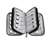 Custodia per unità flash - 19 x 5 x 10 cm, grande supporto USB, custodia con 30 slot, custodia per chiavette USB con 30 slot, borsa organizer rigida e impermeabile per USB