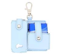 Custodia per vaporizzatore, organizer compatto in pelle PU, con moschettone, per spostamenti quotidiani, viaggi, città, professionisti, uomini e adulti, Blu, Refer to description