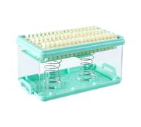 Custodia per vasca da bagno, 12,2 x 7,2 x 6,7 cm, contenitore trasparente con coperchio, spazzola a rullo per schiuma, organizer per lavanderia, bagno, per casa, viaggi, campeggio, palestra, doccia
