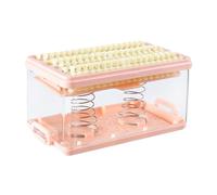 Custodia per vasca da bagno, 12,2 x 7,2 x 6,7 cm, contenitore trasparente con coperchio, spazzola a rullo per schiuma, organizer per lavanderia, bagno, per casa, viaggi, campeggio, palestra, doccia