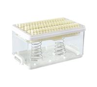Custodia per vasca da bagno, 12,2 x 7,2 x 6,7 cm, contenitore trasparente con coperchio, spazzola a rullo per schiuma, organizer per lavanderia, bagno, per casa, viaggi, campeggio, palestra, doccia