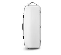 Custodia Per Viola Rettangolare In Fibra Di Carbonio 4/4-3/4 Taglia 4 Colori Disponibili Cuscinetto Regolabile Per Collo Con Chiusura A Combinazione(White)