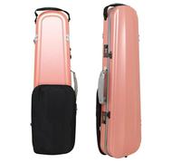 Custodia Per Violino 4/4 Zaino Per Scatola Per Violino In Fibra Di Carbonio Borsa A Doppia Tracolla Con Igrometro Borsa Per Spartito Musicale Blocco Password(Pink)