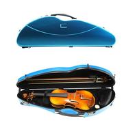 Custodia per violino Borsa quadrata con chiusura a doppia cinghia Custodia per violino in fibra di carbonio resistente alla compressione custodia per violino(4/4 Blue)