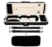 Custodia per violino Custodia for violino 4/4 3/4, portatile, in schiuma nera, in tessuto Oxford, quadrata, con igrometro, parti e accessori for
