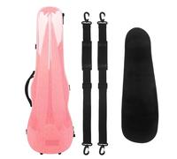 Custodia Per Violino Custodia for violino 4/4 for superleggera in fibra di carbonio Tracolla resistente alla compressione con igrometro(Pink)