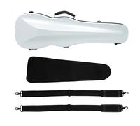 Custodia Per Violino Custodia for violino portatile 4/4 Scatola triangolare in fibra di carbonio Zaino for scatola for con doppia tracolla igrometro(White)