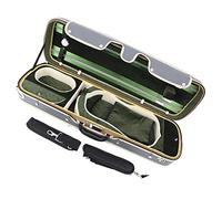 Custodia per Violino Custodia Per Violino Rettangolare In Compensato E Pelle Sintetica Grigia Con Interno Comfort Verde (Color : 3/4)