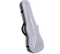 Custodia per Violino Plaid bianco Violino in fibra di carbonio Triangolo Scatola Violino Triangolo Custodia con igrometro (Color : 1/2)
