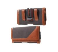 Custodia per WIKO SUNNY 5 (2020) Clip Metallo Cintura Tessuto e Pelle