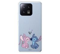 Custodia per Xiaomi 13 Ufficiale Disney Angel & Stitch Bacio per proteggere il tuo cellulare. Cover per Xiaomi in silicone flessibile con licenza ufficiale di Lilo & Stitch