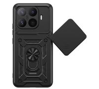 Custodia per Xiaomi 17T Pro con Copri Fotocamera Scorrevole e Anello Magnetico