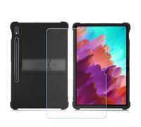 Custodia per Xiaomi Mi Pad 4 Plus, Silicone Case Sottile Cover TPU Caso Morbido Copertura + Pellicola Protettiva in Vetro Temperato per Xiaomi Mi Pad 4 Plus (10,1") - Nero