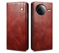 Custodia per Xiaomi Poco F7 Pro 5G/Redmi K80 5G in pelle cerata con texture Crazy Horse e supporto a portafoglio MSPHX