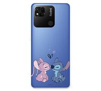 Custodia per Xiaomi Redmi 10A Ufficiale di Lilo & Stitch, Angel & Stitch Bacio per proteggere il tuo cellulare Cover per Xiaomi in silicone flessibile con licenza ufficiale Disney