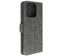 Custodia per Xiaomi Redmi 12C, copertina portacarte e funzione supporto grigia