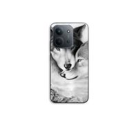 Custodia per Xiaomi Redmi 15C 5g Il lupo e la lupa Animale nero e bianco Maniacase