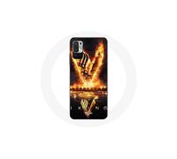 Custodia per Xiaomi Redmi Note 10 5G - Vikings - Stagione 6 - Logo V - Spada di Fuoco - Nero