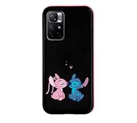 Custodia per Xiaomi Redmi Note 11-11S 4G Ufficiale di Lilo & Stitch Bacio Silicone Nero per proteggere il tuo cellulare. Scegli il tipo di custodia che ti piace di più con licenza ufficiale Disney