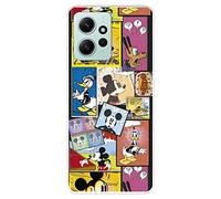 Custodia per Xiaomi Redmi Note 12 4G Ufficiale Disney Mickey Comic per proteggere il tuo cellulare. Cover per Xiaomi in silicone trasparente flessibile con licenza ufficiale Disney Classic