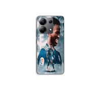 Custodia per Xiaomi Redmi Note 13 4G Vinicius JR Real Madrid Sfondo Blu Maniacase
