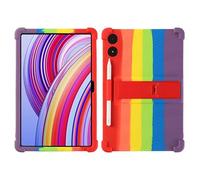 Custodia per Xiaomi Redmi Pad Pro/Poco Pad 12.1", Blackview OSCAL ELITE 1 Tablet da 12,1 pollici con cavalletto PC, silicone morbido, lavabile, angoli ispessiti antiurto, arcobaleno