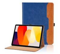 Custodia per Xiaomi Redmi Pad SE 11 pollici 2023 Cover in PU Case Coperchio con Tasca, Portapenne Multi-Angli Supporto Pieghevole Cover Protettiva con Funzione Supporto, Blu