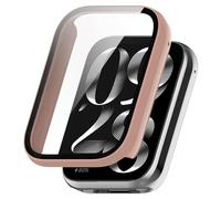 Custodia per Xiaomi Smart Band 10 Pro, copertura completa con protezione per lo schermo integrata, custodia antiurto in policarbonato per smartwatch (rosa)