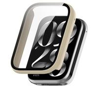 Custodia per Xiaomi Smart Band 10 Pro, copertura completa con protezione per lo schermo integrata, custodia antiurto in policarbonato per smartwatch (bianco)