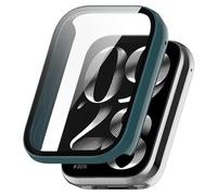 Custodia per Xiaomi Smart Band 10 Pro, copertura completa con protezione per lo schermo integrata, custodia antiurto in policarbonato per smartwatch (verde)