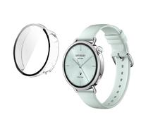 Custodia per Xiaomi Watch S4 da 41 mm, per smartwatch, a 360°, in policarbonato, rigido, paraurti, custodia smartwatch (trasparente)